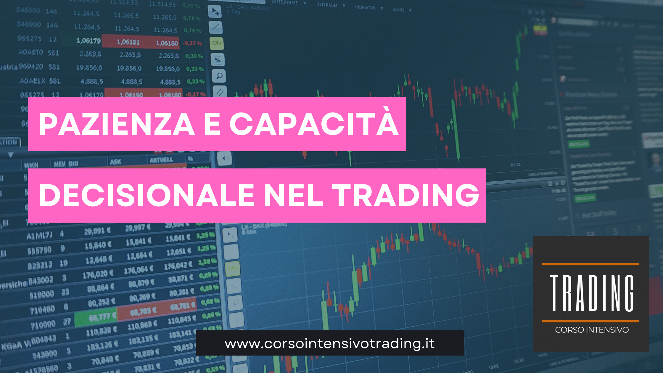 È il momento di agire: pazienza e capacità decisionale nel trading