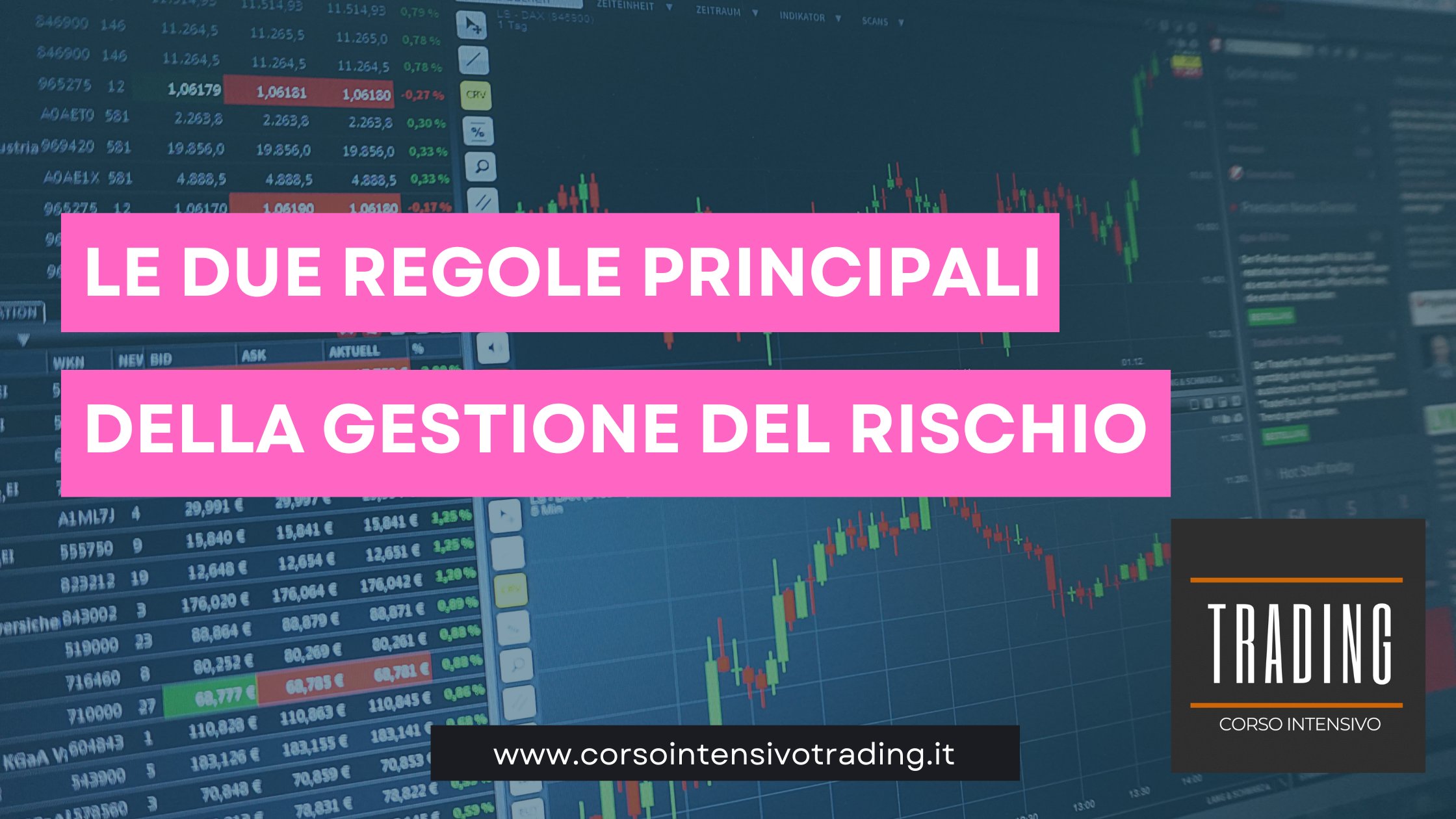 Le Due Regole Principali della Gestione del Rischio